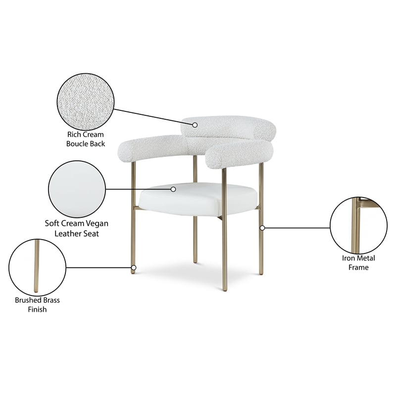 Meridian Furniture Blake Cream Dining Chair (Set of 2)