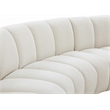Meridian Furniture Infinity Cream Boucle Fabric 3pc. Modular Sectional