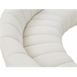 Meridian Furniture Infinity Cream Boucle Fabric 3pc. Modular Sectional