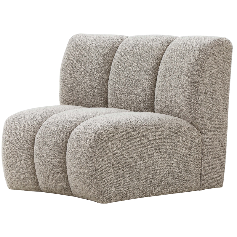 Meridian Furniture Infinity Brown Boucle Fabric Modular Chair