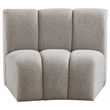 Meridian Furniture Infinity Brown Boucle Fabric Modular Chair