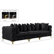 Meridian Furniture Tremblay Black Velvet Modular Sofa