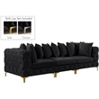Meridian Furniture Tremblay Black Velvet Modular Sofa