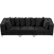 Meridian Furniture Tremblay Black Velvet Modular Sofa