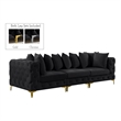 Meridian Furniture Tremblay Black Velvet Modular Sofa