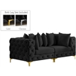 Meridian Furniture Tremblay Black Velvet Modular Sofa