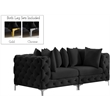 Meridian Furniture Tremblay Black Velvet Modular Sofa