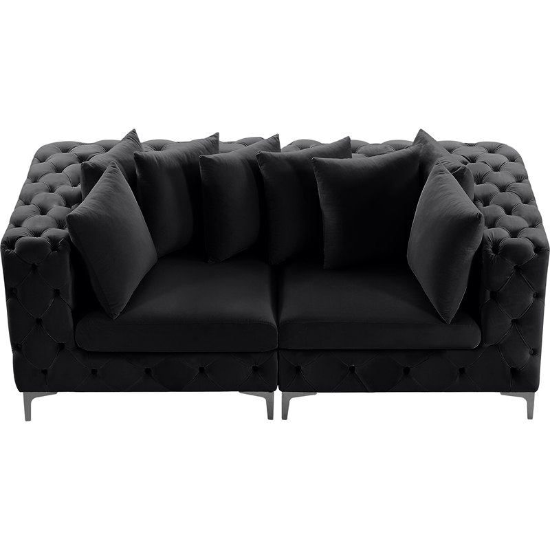 Meridian Furniture Tremblay Black Velvet Modular Sofa