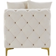 Meridian Furniture Tremblay Cream Velvet Armless Chair
