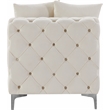 Meridian Furniture Tremblay Cream Velvet Armless Chair
