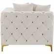 Meridian Furniture Tremblay Cream Velvet Corner Chair