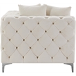 Meridian Furniture Tremblay Cream Velvet Corner Chair