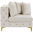 Meridian Furniture Tremblay Cream Velvet Corner Chair