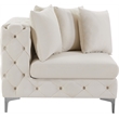 Meridian Furniture Tremblay Cream Velvet Corner Chair