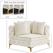 Meridian Furniture Tremblay Cream Velvet Corner Chair