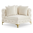 Meridian Furniture Tremblay Cream Velvet Corner Chair