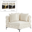 Meridian Furniture Tremblay Cream Velvet Corner Chair