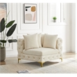 Meridian Furniture Tremblay Cream Velvet Corner Chair