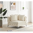 Meridian Furniture Tremblay Cream Velvet Corner Chair