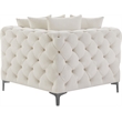 Meridian Furniture Tremblay Cream Velvet Corner Chair