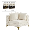 Meridian Furniture Tremblay Cream Velvet Corner Chair