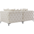 Meridian Furniture Tremblay Cream Velvet Modular Sofa