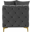 Meridian Furniture Tremblay Grey Velvet Armless Chair