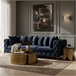 Meridian Furniture Tremblay Navy Velvet Modular Sofa