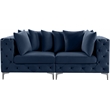 Meridian Furniture Tremblay Navy Velvet Modular Sofa