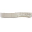 Meridian Furniture Infinity Cream Boucle Fabric 6pc. Modular Sectional