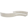 Meridian Furniture Infinity Cream Boucle Fabric 6pc. Modular Sectional