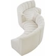 Meridian Furniture Infinity Cream Boucle Fabric 6pc. Modular Sectional