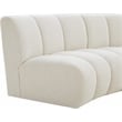 Meridian Furniture Infinity Cream Boucle Fabric 6pc. Modular Sectional