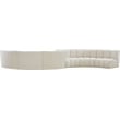Meridian Furniture Infinity Cream Boucle Fabric 6pc. Modular Sectional