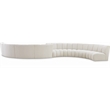Meridian Furniture Infinity Cream Boucle Fabric 8pc. Modular Sectional