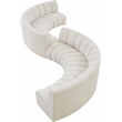 Meridian Furniture Infinity Cream Boucle Fabric 8pc. Modular Sectional