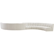 Meridian Furniture Infinity Cream Boucle Fabric 8pc. Modular Sectional