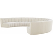 Meridian Furniture Infinity Cream Boucle Fabric 8pc. Modular Sectional