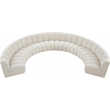 Meridian Furniture Infinity Cream Boucle Fabric 8pc. Modular Sectional