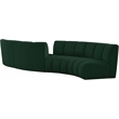 Meridian Furniture Infinity Green Boucle Fabric 4pc. Modular Sectional