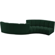 Meridian Furniture Infinity Green Boucle Fabric 4pc. Modular Sectional