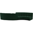 Meridian Furniture Infinity Green Boucle Fabric 4pc. Modular Sectional