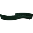 Meridian Furniture Infinity Green Boucle Fabric 6pc. Modular Sectional