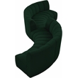Meridian Furniture Infinity Green Boucle Fabric 6pc. Modular Sectional