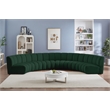 Meridian Furniture Infinity Green Boucle Fabric 6pc. Modular Sectional