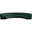 Meridian Furniture Infinity Green Boucle Fabric 6pc. Modular Sectional