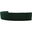 Meridian Furniture Infinity Green Boucle Fabric 6pc. Modular Sectional