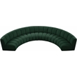 Meridian Furniture Infinity Green Boucle Fabric 6pc. Modular Sectional