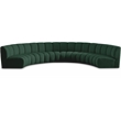 Meridian Furniture Infinity Green Boucle Fabric 6pc. Modular Sectional