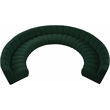Meridian Furniture Infinity Green Boucle Fabric 9pc. Modular Sectional
